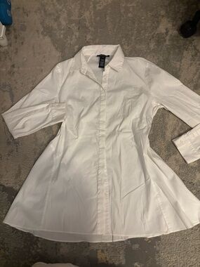 NEW Lafayette 148 New York Women's Wright Stretch Cotton Shirt